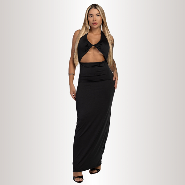 VESTIDO ANA LONGO PRETO
