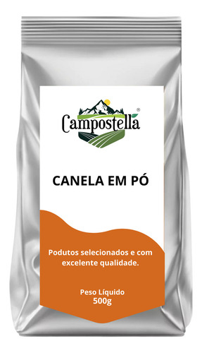 Canela Em Pó Pura 500g Premium Campostella