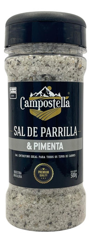 Sal De Parrilla E Pimenta Para Churrasco Premium 500g Campostella