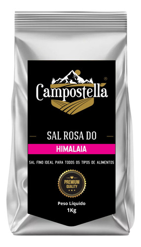 Sal Rosa Do Himalaia Fino Puro 1kg Campostella Premium