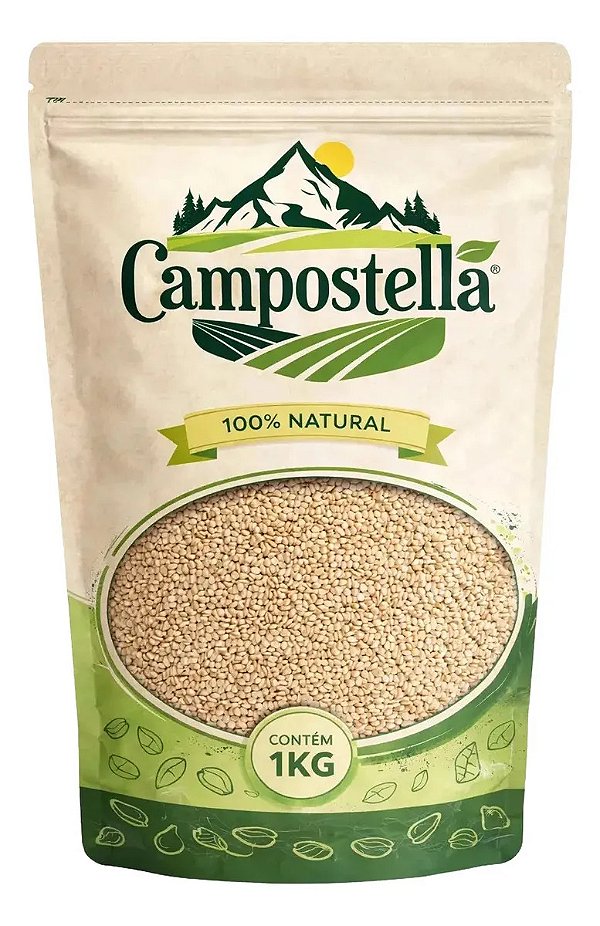 Gergelim Natural Com Casca Premium 1kg Campostella