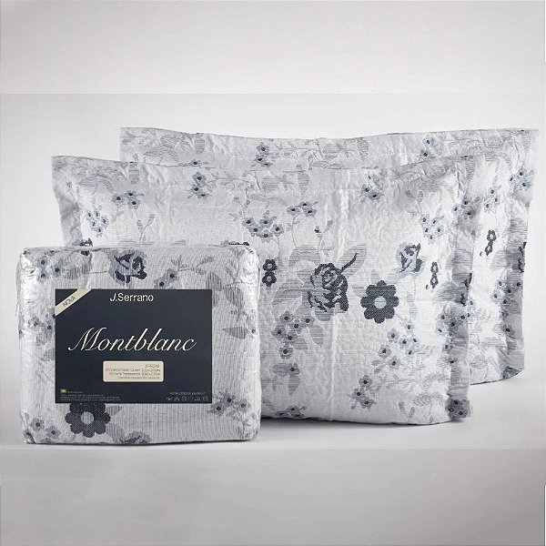 Kit Colcha Montblanc  Casal / Queen Navy Hibisco J. Serrano