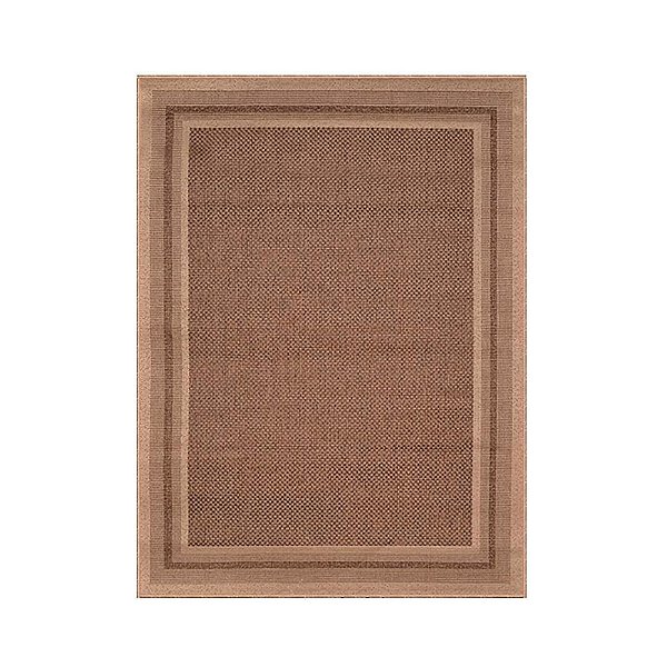 Tapete Sala / Quarta Sisal Moldura Cor Marrom 87 150x200 Desenho Do Tecido Geométrico