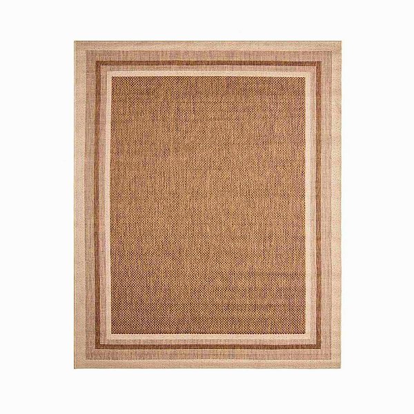 Tapete para Sala e Quarto Sisal Eco-nature Moldura 87 Bege-marrom 3,00x4,00m - J Serrano