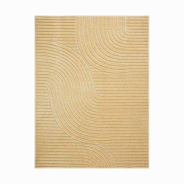 Tapete Moderno Sala / Quarto  250 X 300 Cm -Relevo Texturizado - Cor Areia