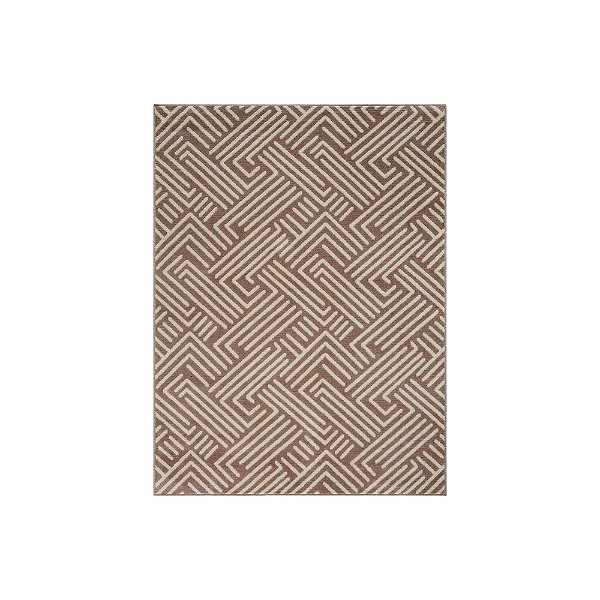 Tapete Sala Renaissance Vereda Taupe 35 - 150x200 Cm - Desenho Do Tecido Geométrio