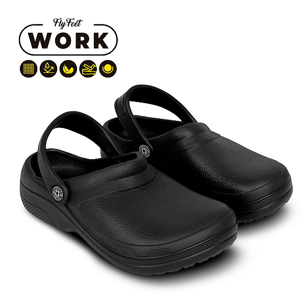 Chinelo Clog Profissional Fly Feet Work Antiderrapante