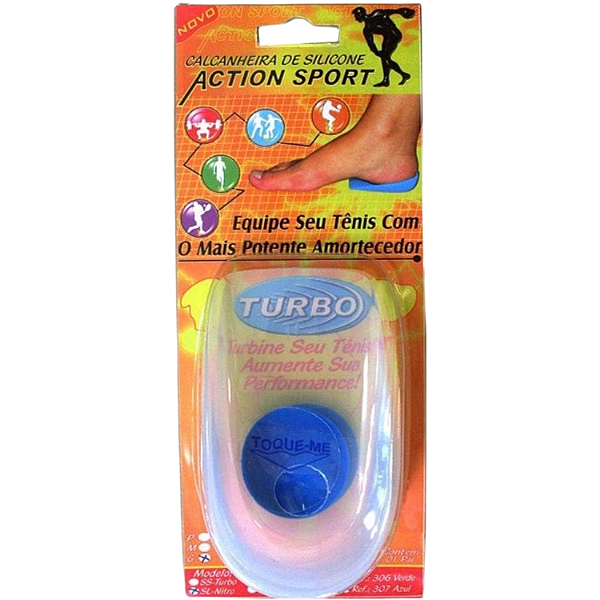 CALCANHEIRA DE SILICONE PONTO AZUL ACTION SPORT