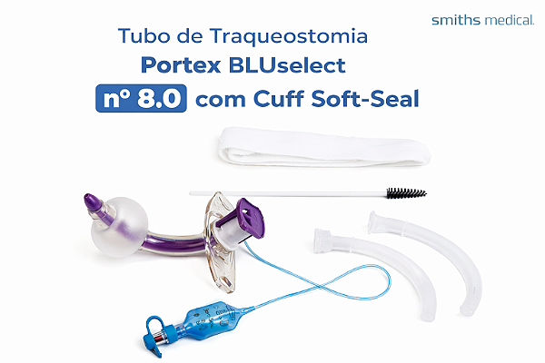Tubo de Traqueostomia Adulto 8.0 com Balonete Portex Smiths Medical