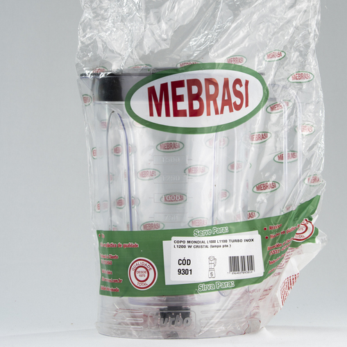 Copo Mondial L1000/ L1100 Turbo Inox L1200 W (tampa pta.) 9301 Cristal.