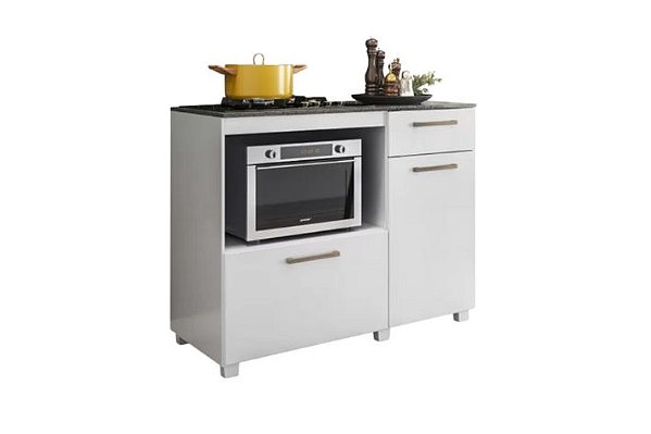 BALCAO COOKTOP GOLD 5 BOCAS 2PTS - BRANCO