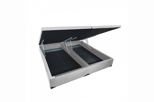 BOX BAU QUEEN BIPARTIDO 1,58X1,98 KORINO BRANCO