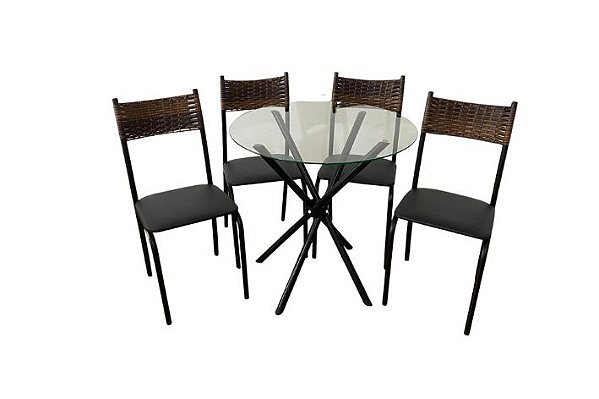 CJ ATLANTA BASE IPANEMA VIDRO REDONDO PRETO/T012/85 - M TEIX