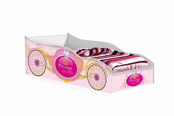 CAMA CARRO INFANTIL 150X70 PRINCESA - GABRIELLI MOVEIS