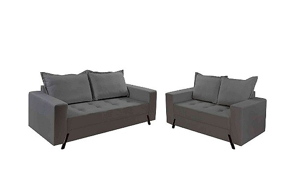 SOFA 3X2 LUG MOD 8100 - VEL CINZA (06) - BOARETO