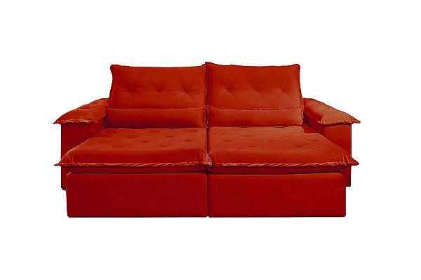 SOFA RETR SF.4250 VALENCIA 210CM VEL VINHO/528 - JC ESTOF