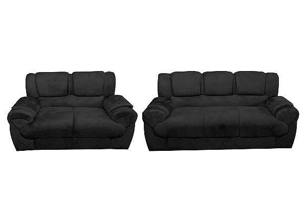 SOFA 3X2 LUG SF.4050 7025 PRETO - PRIMOR