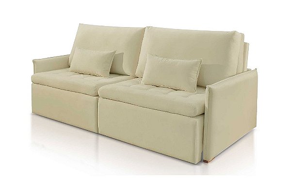 SOFA RETR SF.4280 MILANO 220CM LINHO BEGE/567 - JC EST