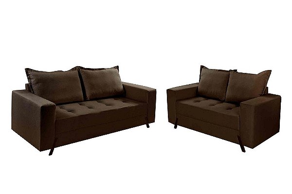 SOFA 3X2 LUG SF.3130 MOD 8100 VEL MARROM - BOARETO