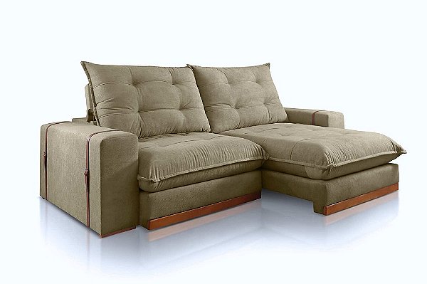 SOFA RETR DINAMARCA 250CM VEL CARAMELO/563 - JC ESTOF