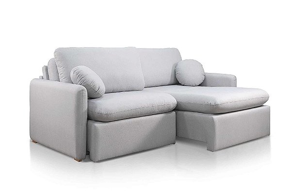 SOFA RETR OSLO S/ CX 220 LINHO CINZA/566 - JC ESTOF