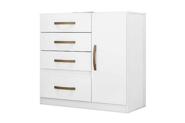 COMODA VENUS 4GAV C/SAPATEIRA - BR/ ROSA/AZUL/LILAS