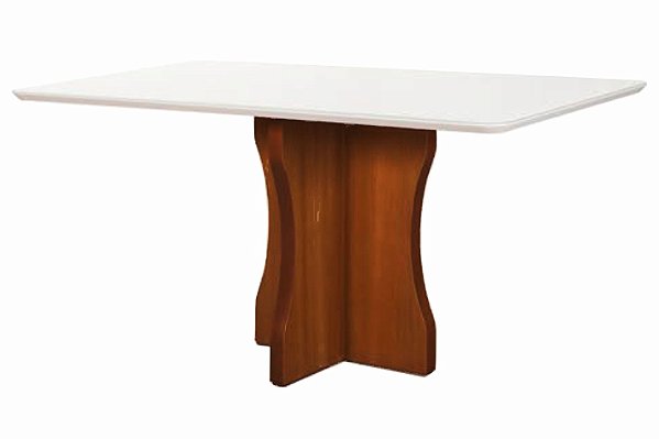 MESA BELLA 1,60 x 0,90 - IMBUIA C/ OFF WHITE