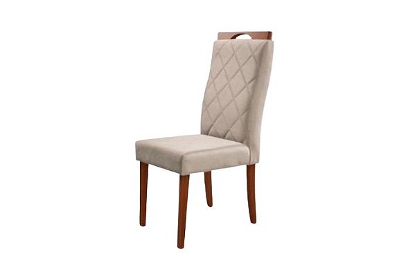 CAIXA C/ 2 CADEIRAS LISBOA - MADEIRA MEL - TECIDO BEGE 208