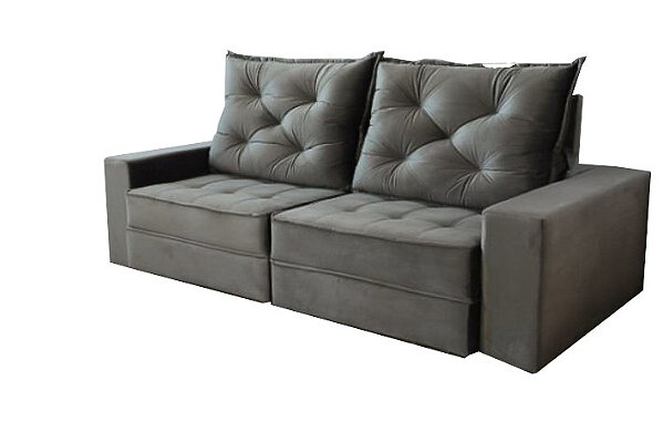 SOFA RETRATIL BERLIM 2.50m - CINZA