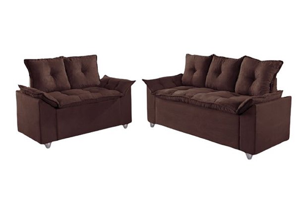 SOFA 3X2 LUG - PAMPULHA - TEC MARROM