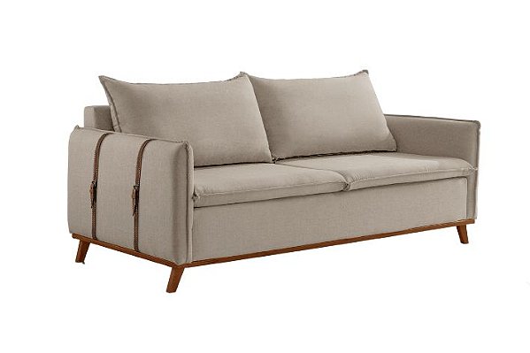 SOFA AVARE 200CM VELUDO CAPPUCCINO/335 - EST TEIXEIRA
