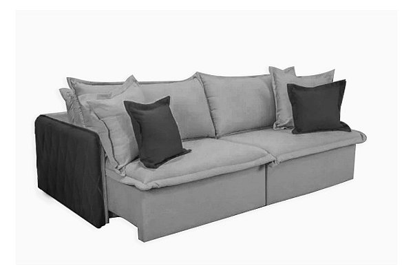SOFA RETR SF.2330 BLOG 220CM LINHO CINZA 07/06 - INN