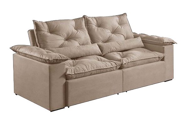 SOFA RETR GRECIA 195 - VEL BEGE - ESTOFAMART