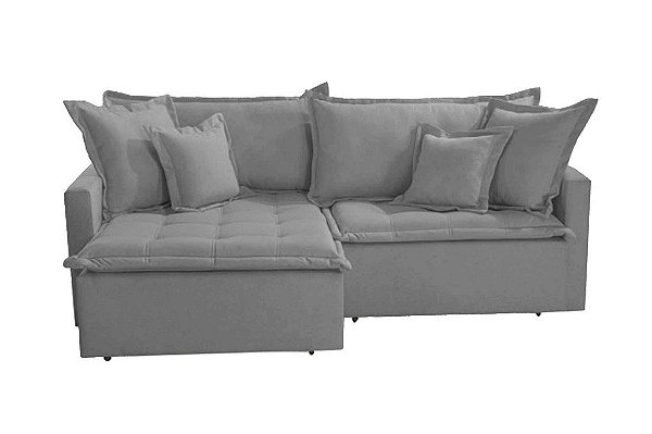 SOFA RETR SF.2360 ZOE 220 LINHO SAT CINZA ESC/05 - INNOVE