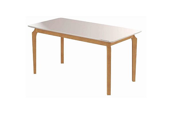 MESA ALEGRA 180X90 C/ VIDRO CINAM/OFF - JCM