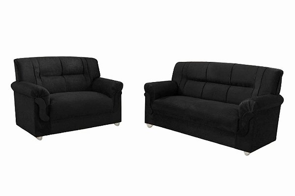 SOFA 3X2 LUG 5014 PRETO - PRIMOR