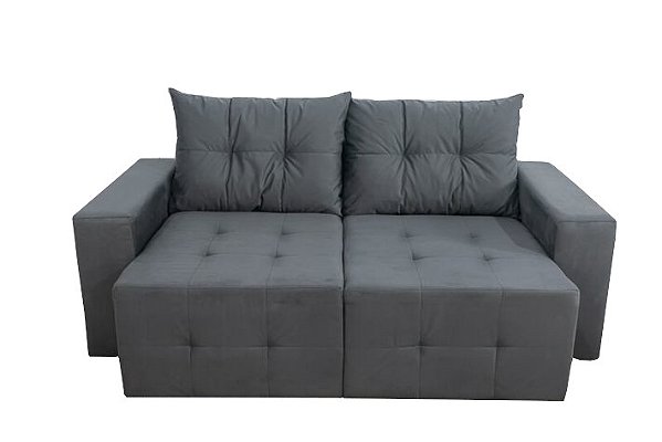 SOFA RETR HAWAII 185 VEL CINZA - PRIMOR
