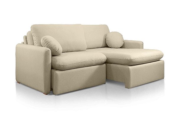 SOFA RETR OSLO S/ CX 220 LINHO BEGE/567 - JC ESTOF
