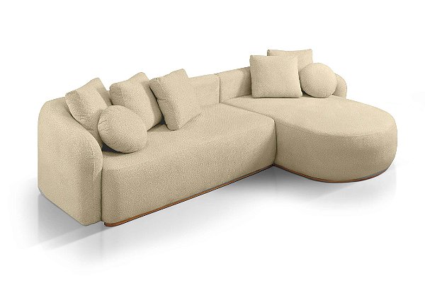 SOFA CHAISE MALTA 2 MOD 300 LIN BEGE/564 - JC ESTOF
