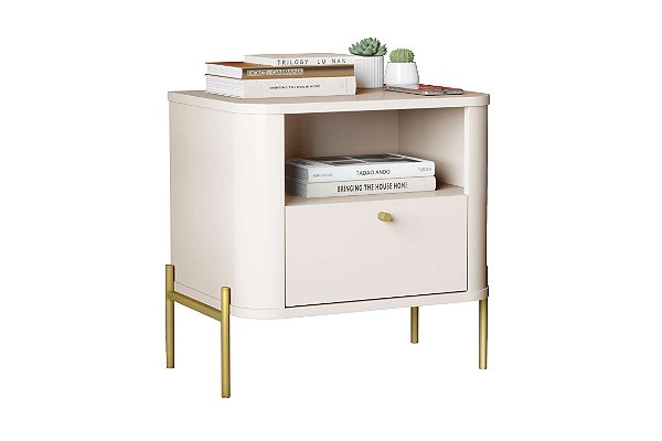 MESA CABECEIRA TUCUPI OFF/DOURADO - JB