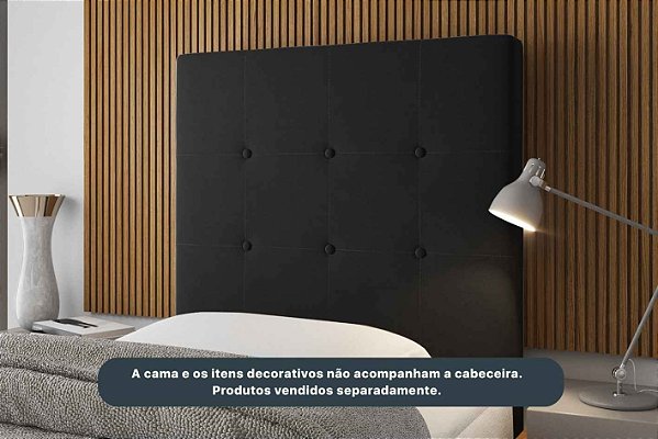 CABECEIRA IMPERIAL SOLTEIRO VEL PRETO -  VIERO