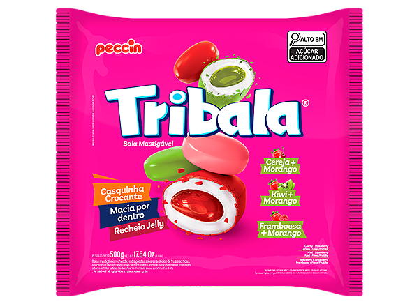 BALA PECCIN TRIBALA - CEREJA/KIWI/FRAMBOESA+MORANGO