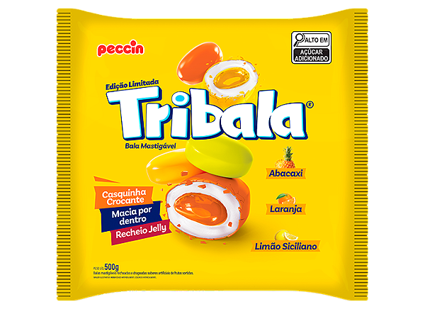 BALA PECCIN TRIBALA EDIÇÃO LIMITADA - ABACAXI/LARANJA/LIMÃO SICILIANO