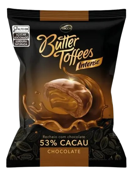BALA ARCOR BUTTER TOFFEES INTENSE - 53% CACAU - CHOCOLATE