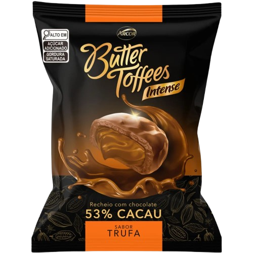 BALA ARCOR BUTTER TOFFEES INTENSE - 53% CACAU - TRUFA
