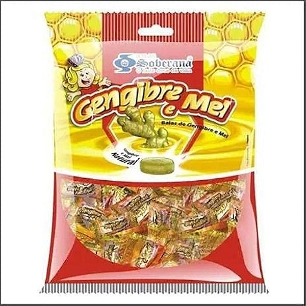BALA SOBERANA GENGIBRE E MEL 180G