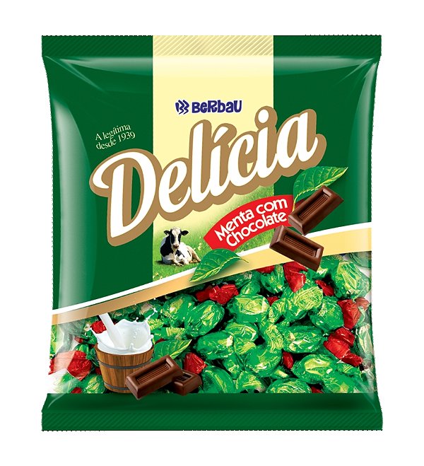 BALA BERBAU DELÍCIA MENTA COM CHOCOLATE 250G