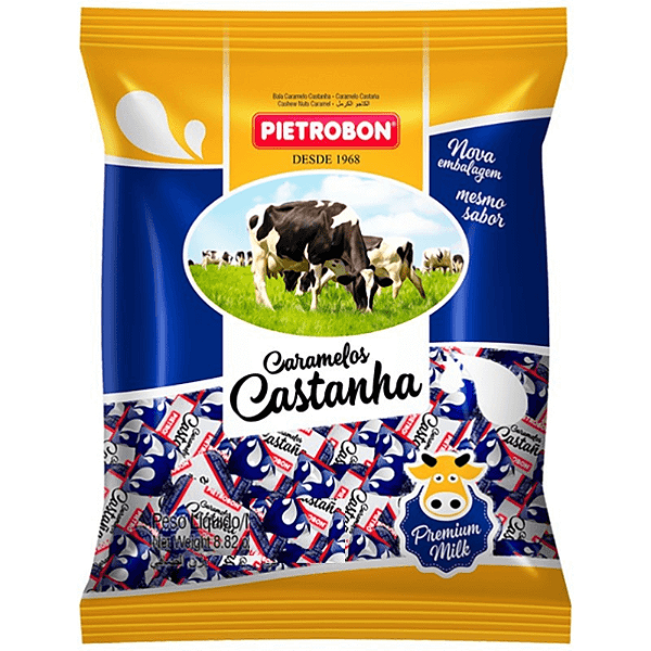 BALA PIETROBON CARAMELOS - CASTANHA 480G