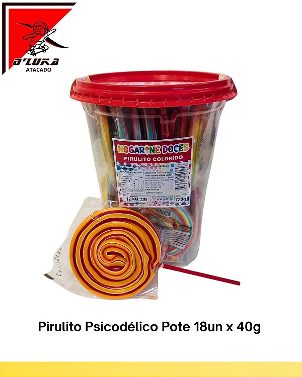PIRULITO COLORIDO REDONDO/PSICODÉLICO 720G