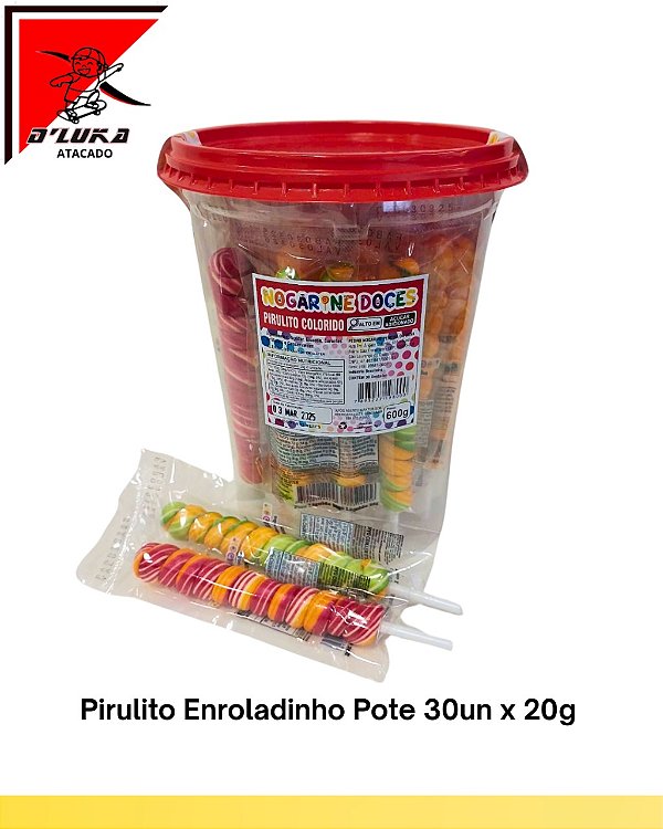 PIRULITO COLORIDO VELA/ENROLADINHA 600G